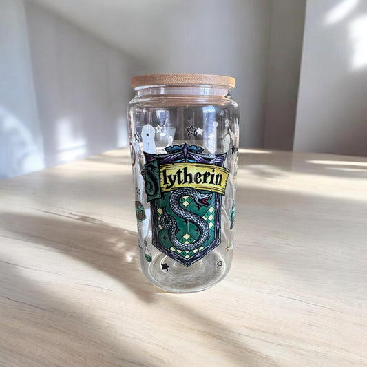 Slytherin Harry Potter 16oz Glass Tumbler